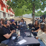 Photo du plateau radio de Radio Dynamo au Lycée Pasteur du Blanc