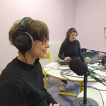 Photo de l'interview de Juliette Binet par Radio Dynamo.