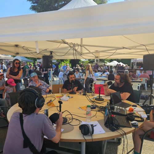 photo de l'interview de Morpheliooos au Festibellu par Radio Dynamo