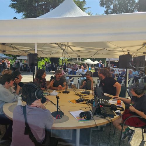 photo de l'interview de Goliath et Back and Forth au Festibellu par Radio Dynamo
